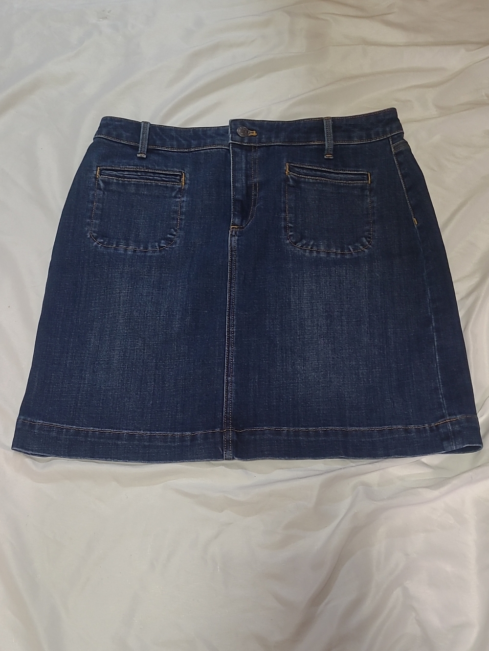 Talbots Dark Wash Jean Mini Skirt, Size 10